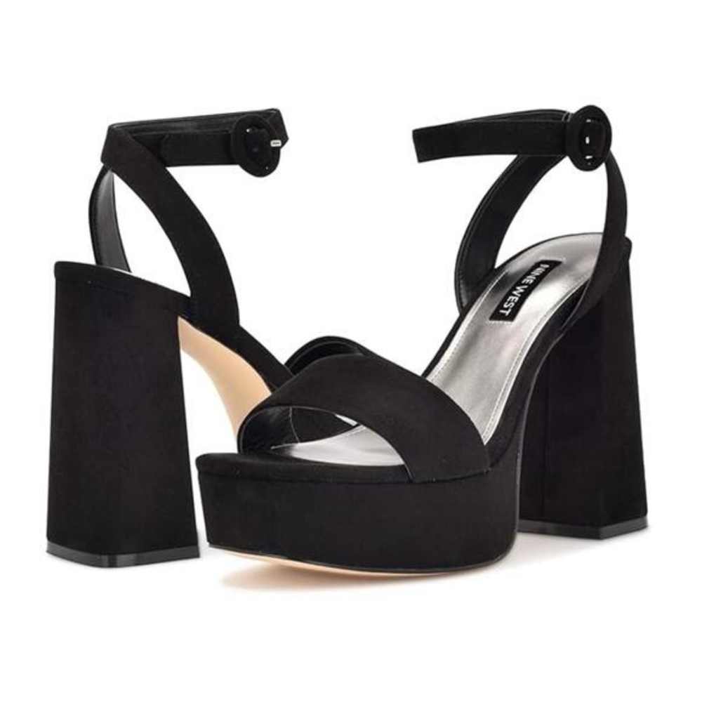 NINE WEST Jans 2 Suede Platform Heels, Size 8.5